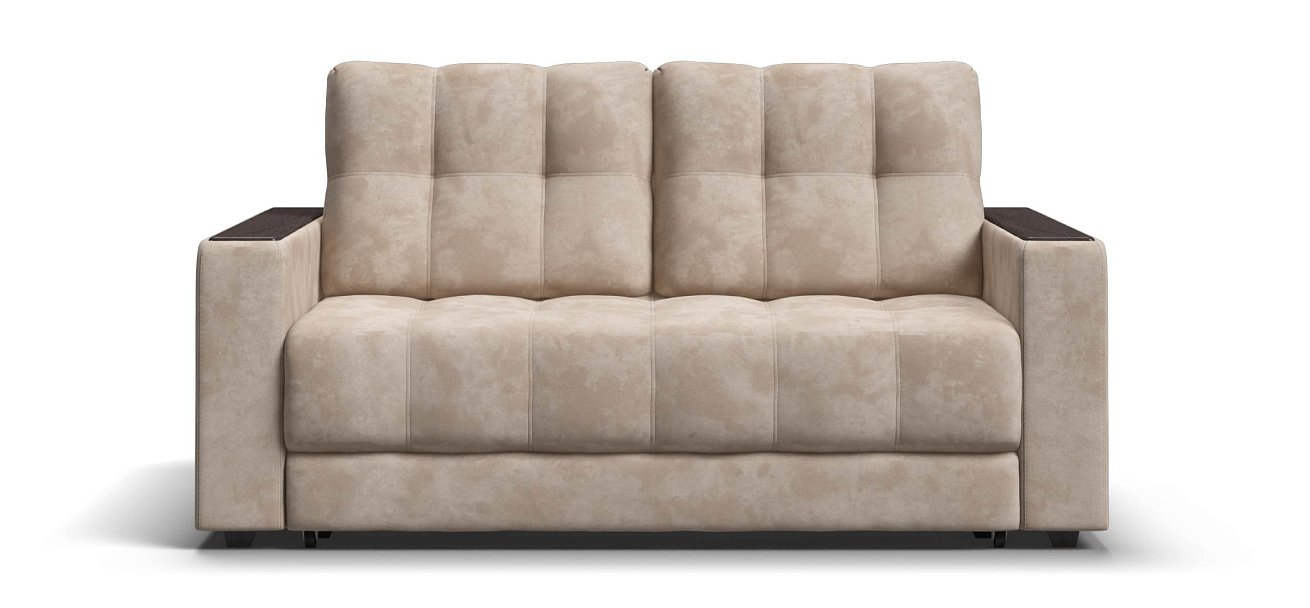 Диван Босс двухместный велюр Алькантара пепел