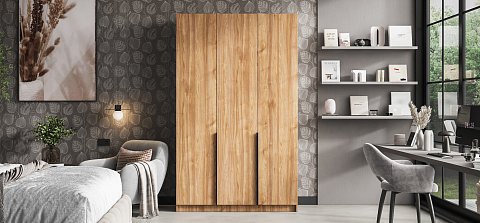 Рим 135 шкаф распашной 3Д 01 Орех Селект 2