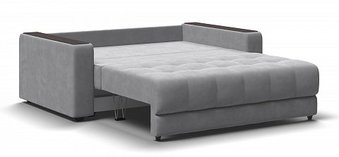 Диван Босс двухместный велюр Монолит сталь 3