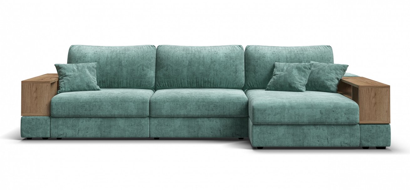 Угловой диван-кровать Босс Модуль ХЛ Шенилл Глосс минт