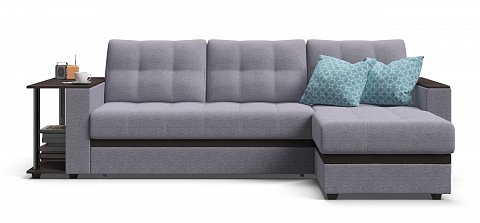 Угловой диван Атланта НПБ Рогожка Мальмо платина 1