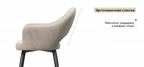 Стул ОРИЕНТ Велутто пепел, черный 3