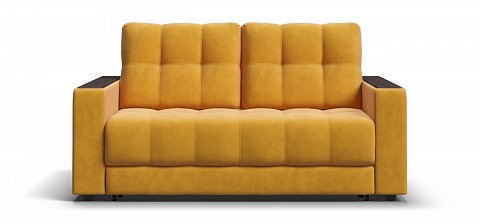 Диван Босс двухместный велюр Монолит желтый 1