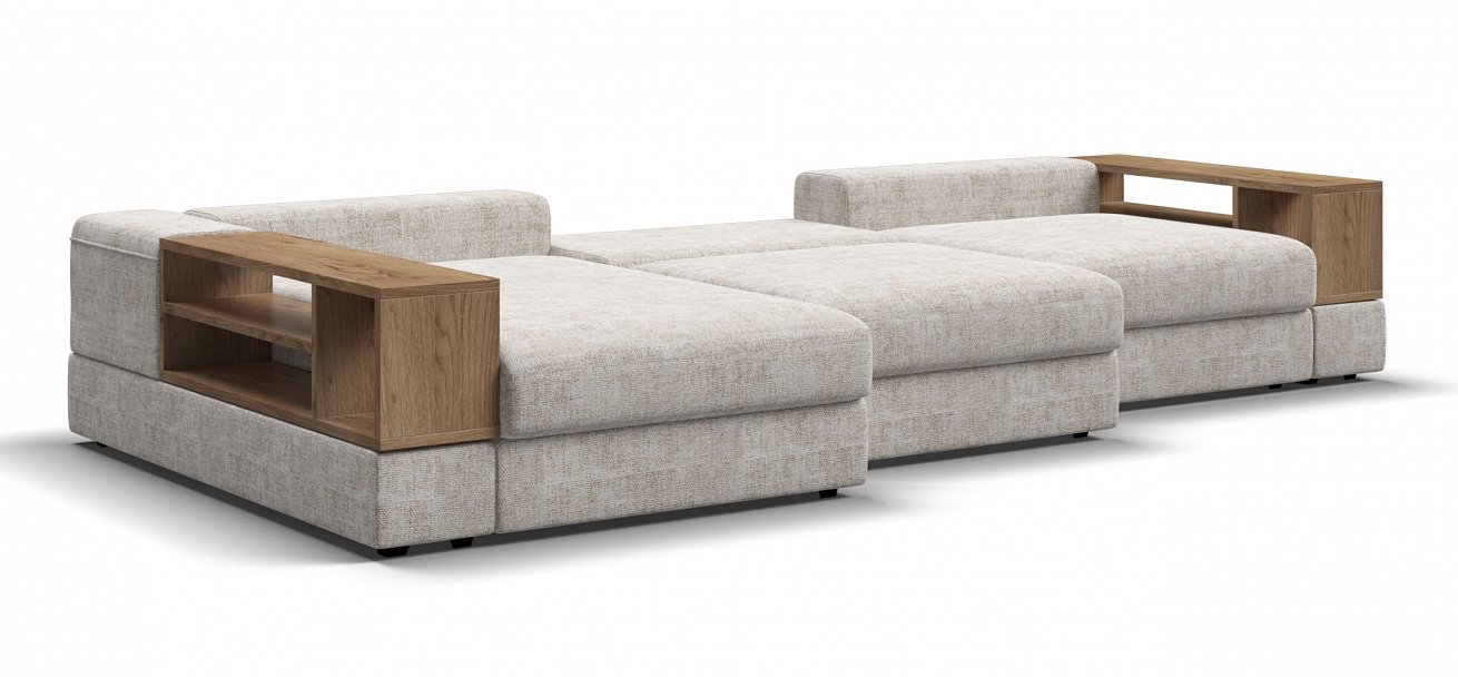 Угловой диван-кровать Босс Модуль ХЛ Шенилл Смарт кварц