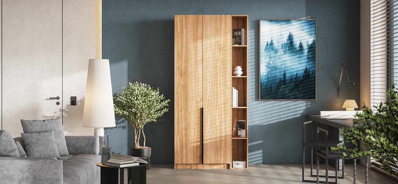 Рим 80 шкаф распашной 2Д 01 Орех Селект