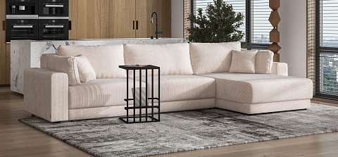 Угловой диван Босс Прайм Макс Вельвет Корд бежевый 2