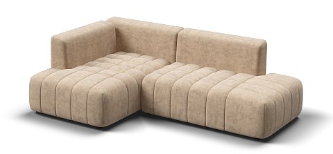 Угловой диван левый Босс Твин велюр Роял шампань 3