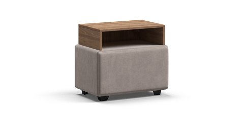 Тумба Босс велюр Монолит латте, Орех селект 1