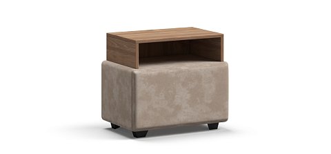 Тумба Босс велюр Алькантара пепел, Орех селект 1