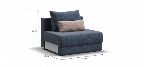 Ричмонд Модуль спальное место велюр Роял синий 1