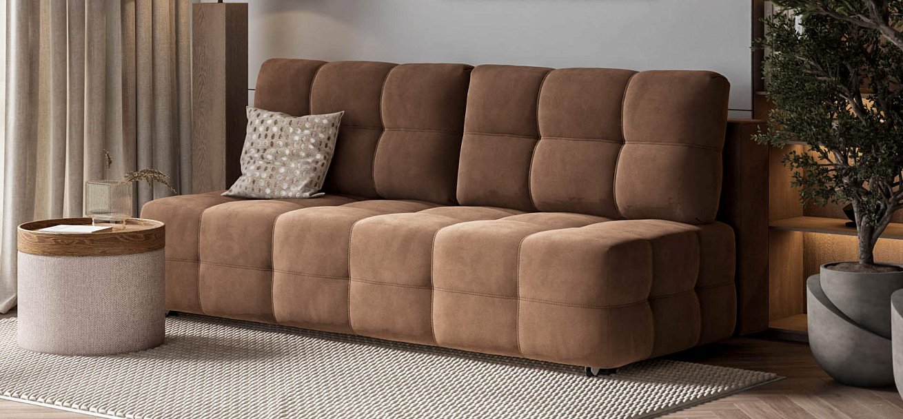 Диван Денди Мини велюр Монолит мокко