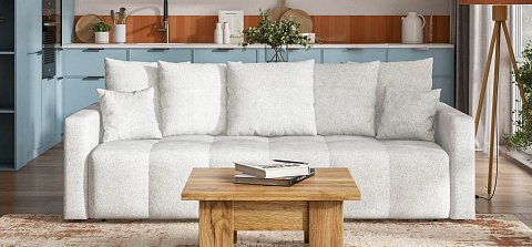 Диван Босс Тренд Шенилл Клауд крем 2