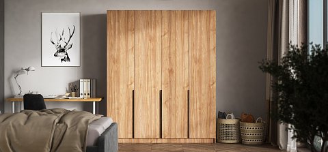 Рим 180 шкаф распашной 4Д 01 Орех Селект 2