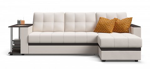 Угловой диван Атланта НПБ экокожа белый 1