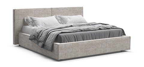 Норд Кровать+ПМ 160*200 Шенилл Смарт кварц 1