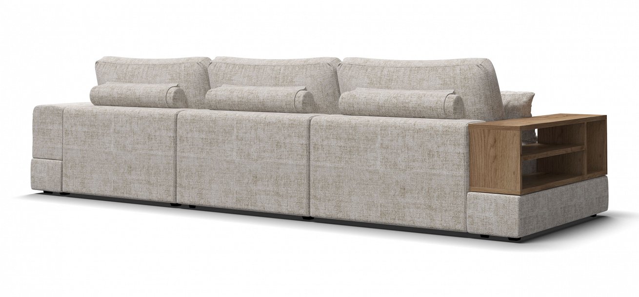 Угловой диван-кровать Босс Модуль ХЛ Шенилл Смарт кварц