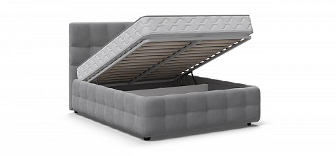 Босс Кровать+ПМ 140*200 велюр Монолит сталь 3