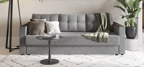 Диван Атланта Рогожка Мальмо серый 2