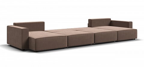 П-образный диван Босс Софт Модуль велюр Монолит мокко 3