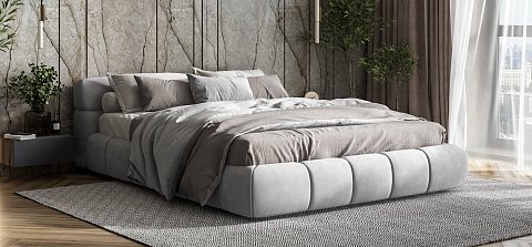 Босс Дрим Кровать+ПМ 160*200 велюр Монолит сталь 2