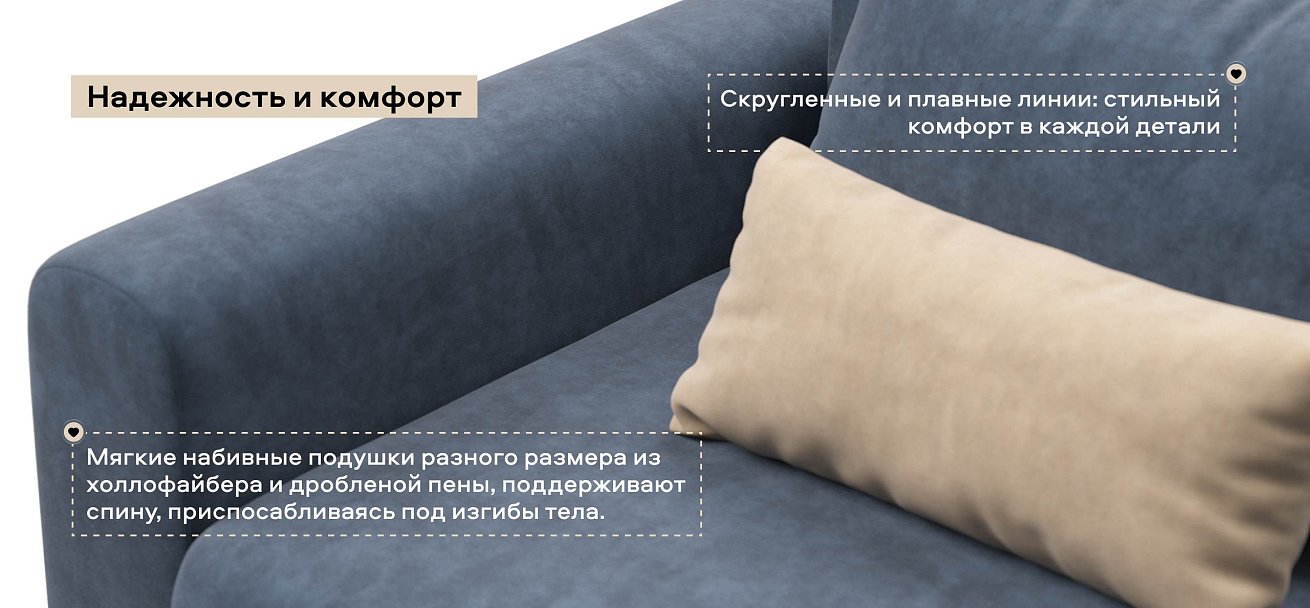 Модульный диван Ричмонд Модуль Макс велюр Роял синий