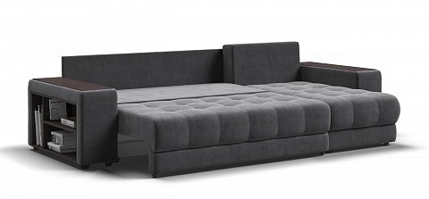 Угловой диван Босс ХЛ велюр Монолит серый 3