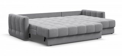 Угловой диван Босс Слип 160 велюр Монолит сталь 3