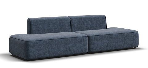 Диван Кинг Твин велюр Роял синий 3