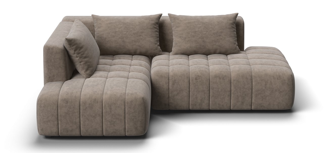 Угловой диван левый Босс Твин велюр Роял тауп