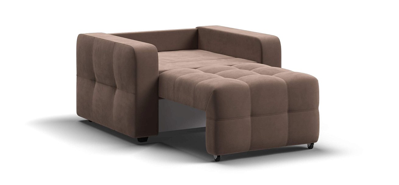 Денди кресло-кровать велюр Монолит мокко