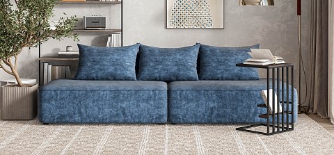 Диван Кинг Твин велюр Роял синий 2