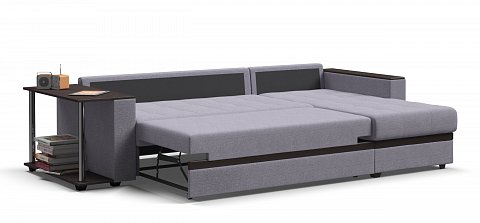 Угловой диван Атланта НПБ Рогожка Мальмо платина 3