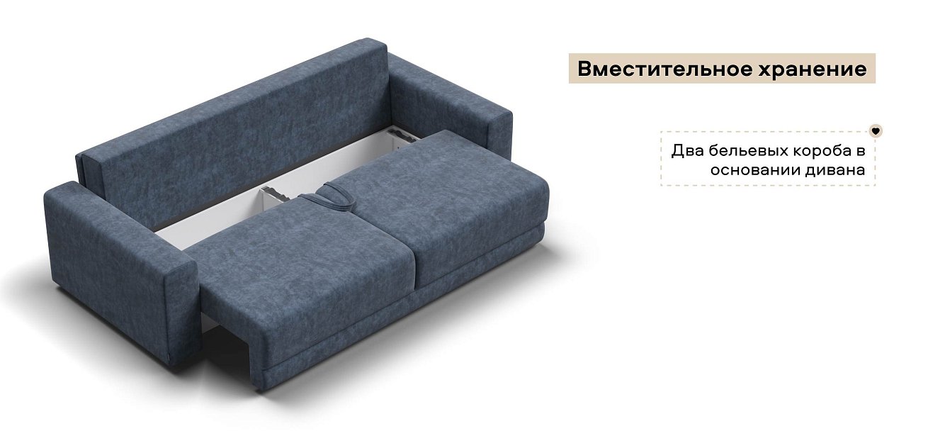 Диван Босс Прайм велюр Роял синий