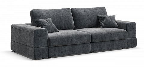 Диван-кровать Босс Модуль Шенилл Глосс карбон 1