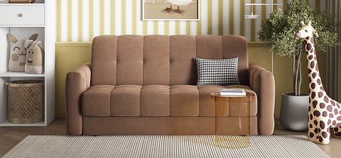 Диван Босс Слип 160 велюр Монолит мокко 2