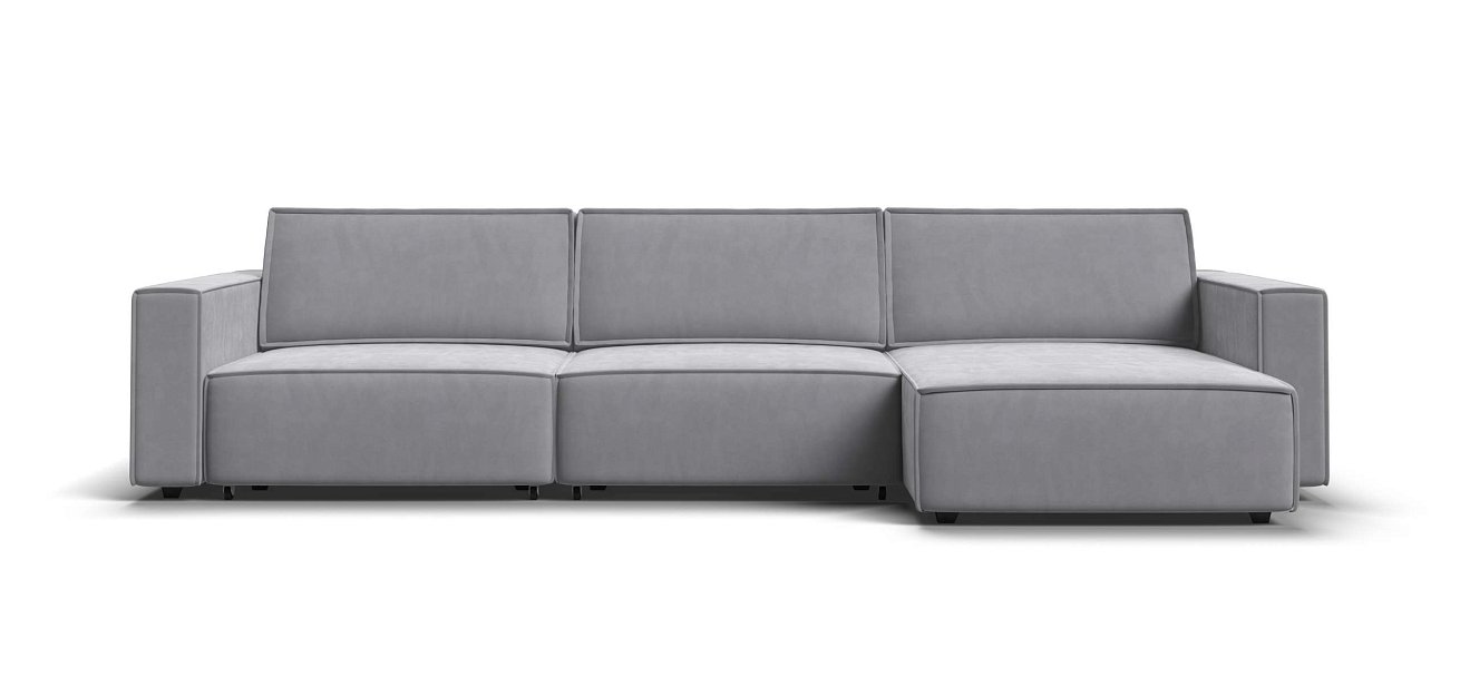 Угловой диван Босс Софт Модуль Макс велюр Монолит сталь