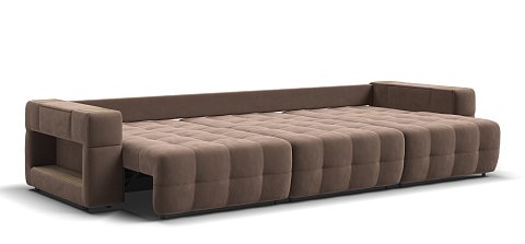 Диван Босс ХО Макс велюр Монолит мокко / Дымчатый Крафт 3