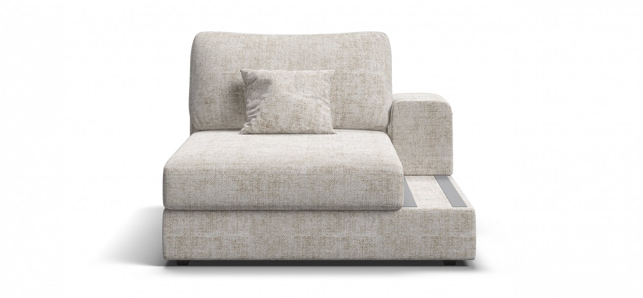 Босс Модуль оттоманка правая Шенилл Смарт кварц