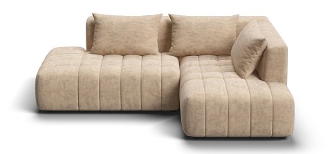 Угловой диван правый Босс Твин велюр Роял шампань 1