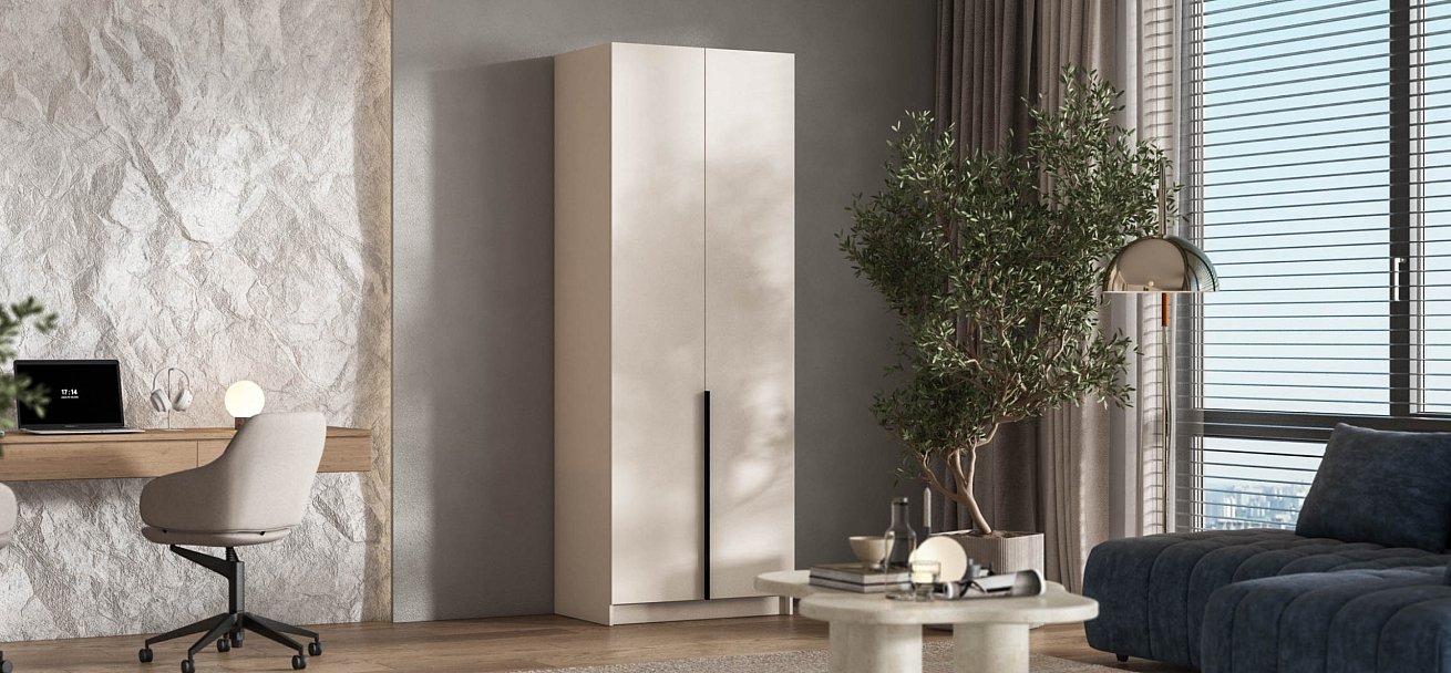 Босс Стандарт 80*220 шкаф распашной 2Д 01 Кашемир