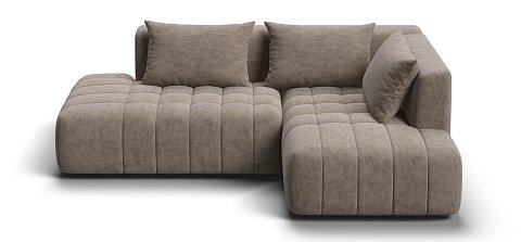 Угловой диван правый Босс Твин велюр Роял тауп 1