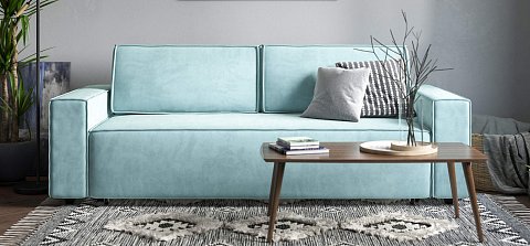 Диван Норд велюр Монолит аква 2