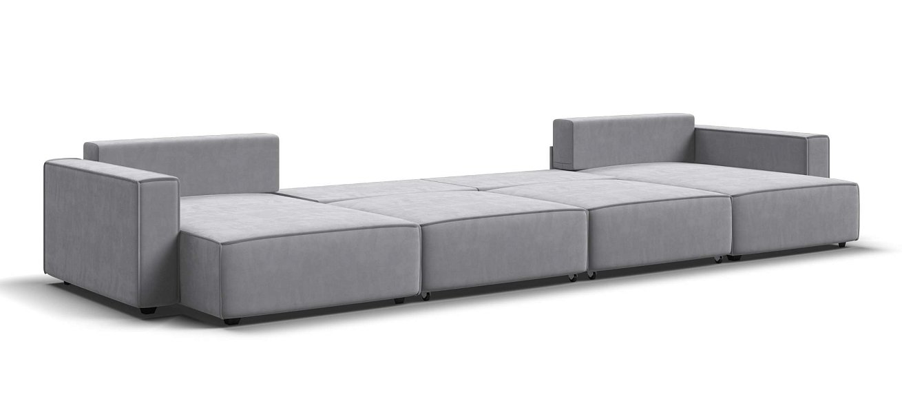 П-образный диван Босс Софт Модуль велюр Монолит сталь