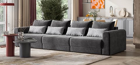 Модульный диван Ричмонд Модуль Макс Вельвет Корд графит 2