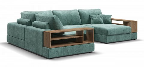 П-образный диван-кровать Босс Модуль Шенилл Глосс минт 1