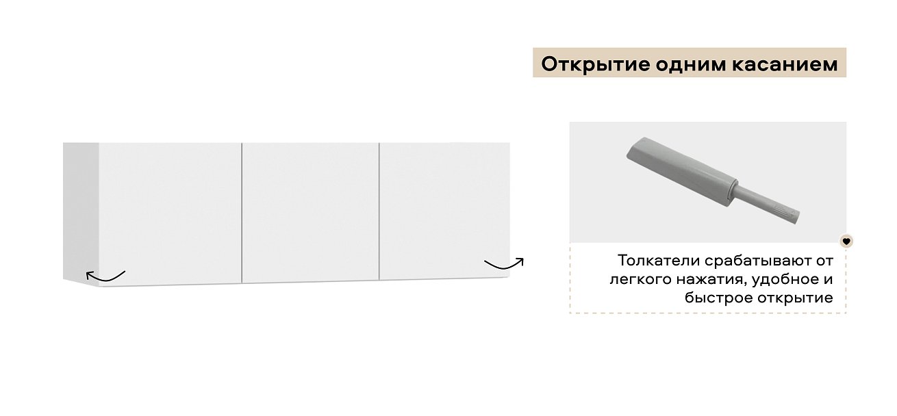 Антресоль 120 3Д Белый