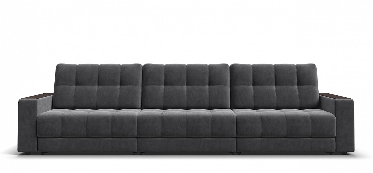 Диван Босс Гранд велюр Монолит серый