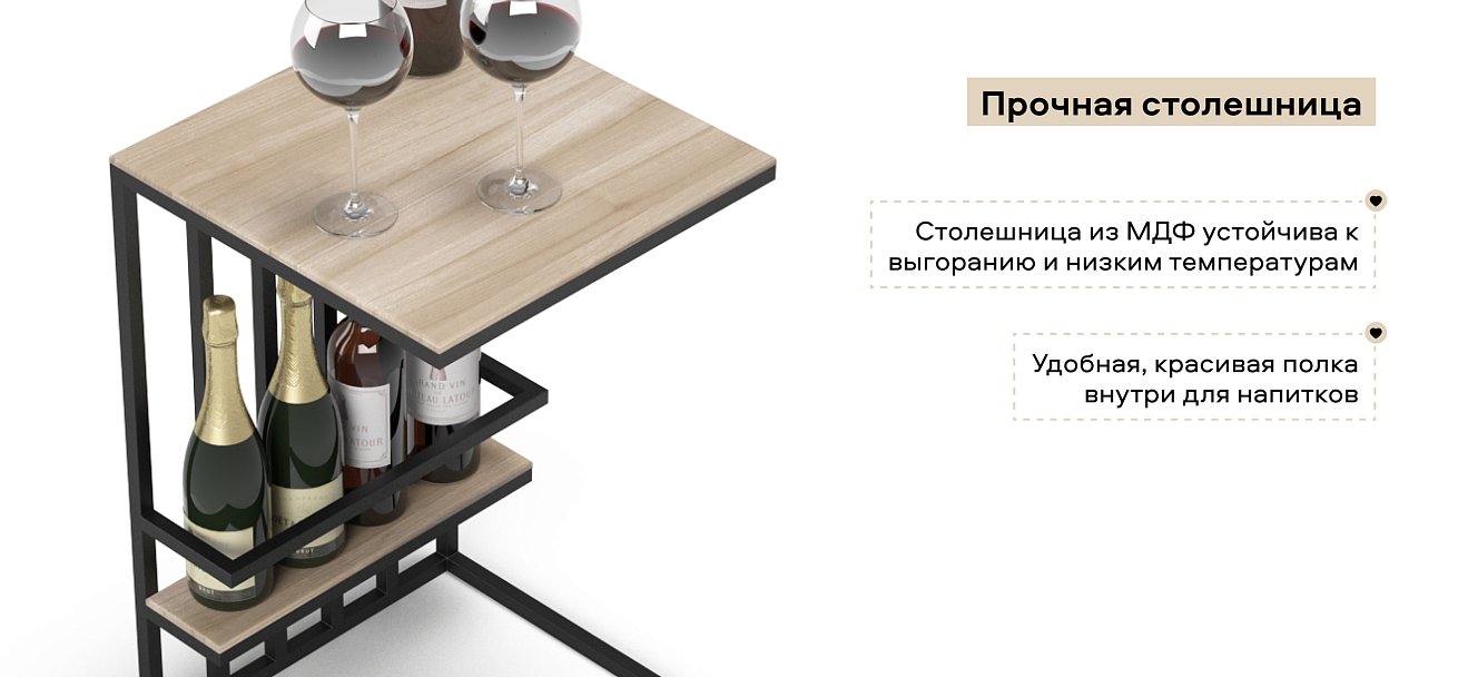 Босс ХО Стол-приставка Сонома (МДФ)