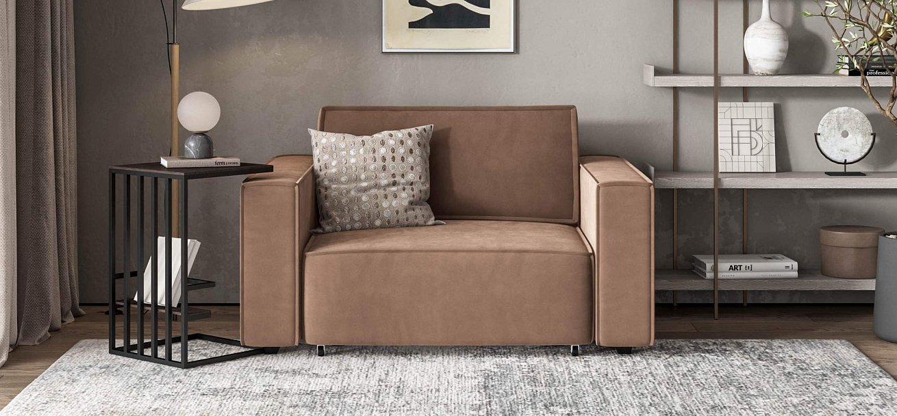 Кресло Босс Софт Модуль велюр Монолит мокко