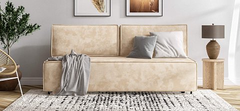 Диван Норд мини велюр Алькантара пепел 2